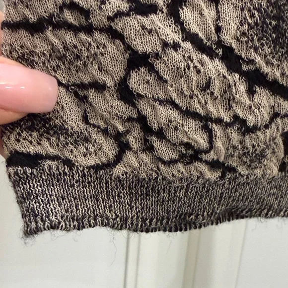 She’s so Cozy Textured Crewneck Sweater Dress - Black/Taupe - Picture 8 of 12